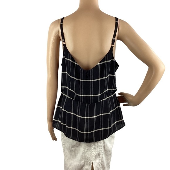 cabi Check Crossover Cami Top Style 3986 Size 8 Black - Picture 5 of 7